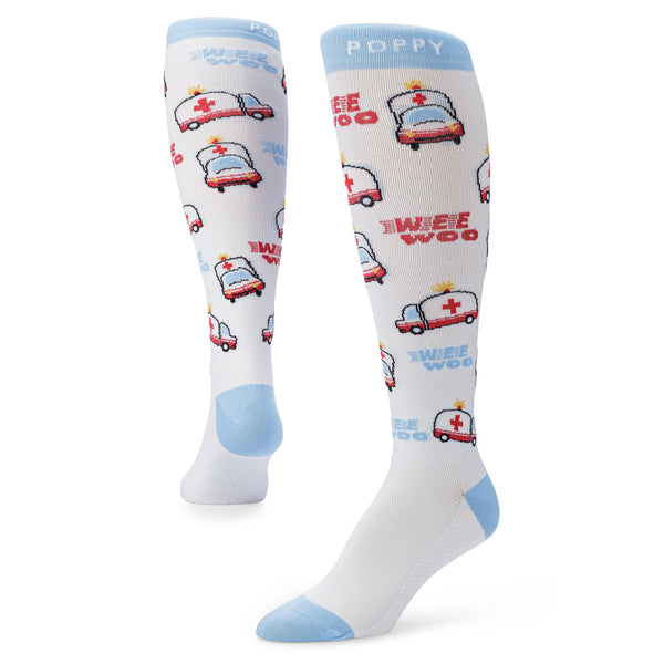Compresive Printed Socks with Ambulances